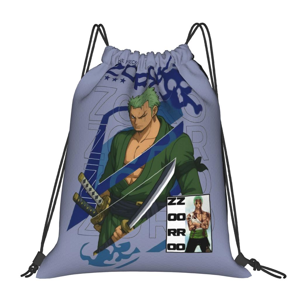 Custom One Pieces Drawstring Backpack Sports Gym Bag for Men Women Manga Training Sackpack