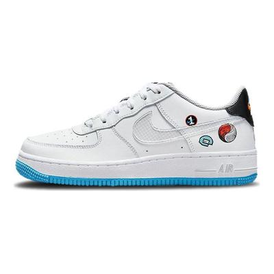 Air Force 1 LV8 1 GS Happy Hoops Kids Sneakers White Multi-Color Wolf-Grey DM8088-100