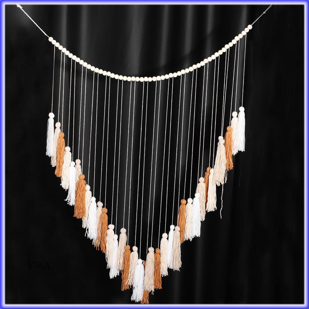 Good-Macrame Wall Hanging-Large Macrame Wall Hanging With Wood Beads-Bohemian Wall Decor For Bedroom And Living Room