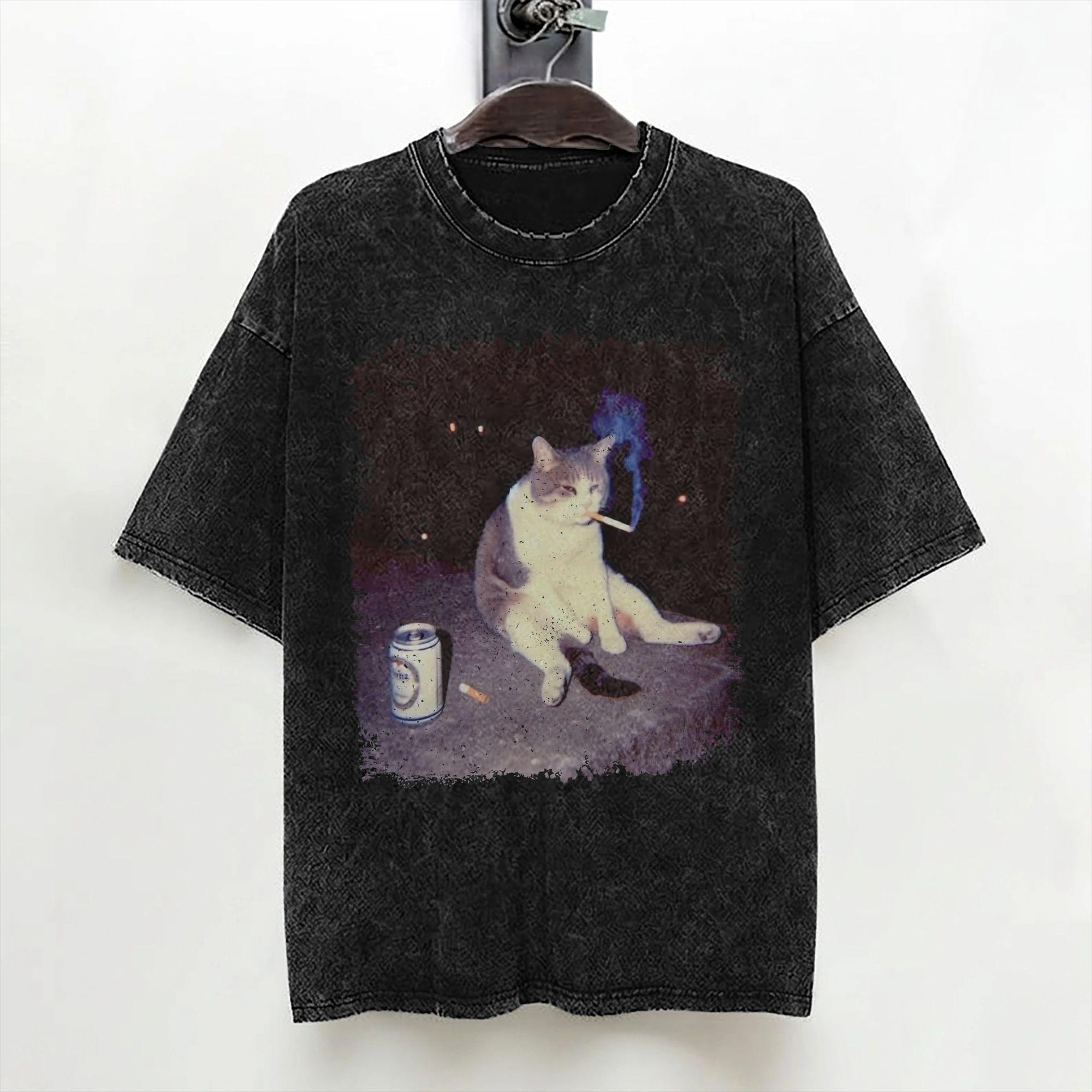 Smēķējošs kaķis Vintage Resni kaķi Retro