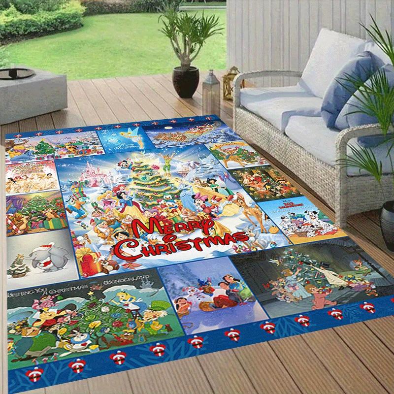 1pc Mickey-and-Minnie Carpet Area Rug, Bedroom, and Playroom - Durable, Stain-Resistant, and Easy To Clean, Living Room, Laundry Room, Home