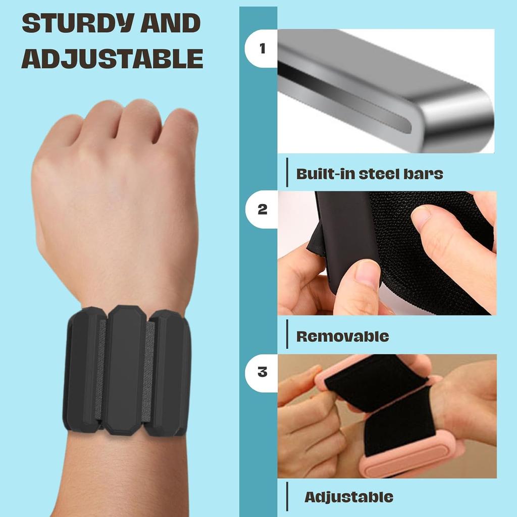 Handgelenk-Fußgelenk-Gewichte Tragbare Verstellbare Arm-Bein-Gewichte Armbänder Beschwerte Pilates-Gewichtsbänder für Yoga Barre Gehen Fitnessstudio