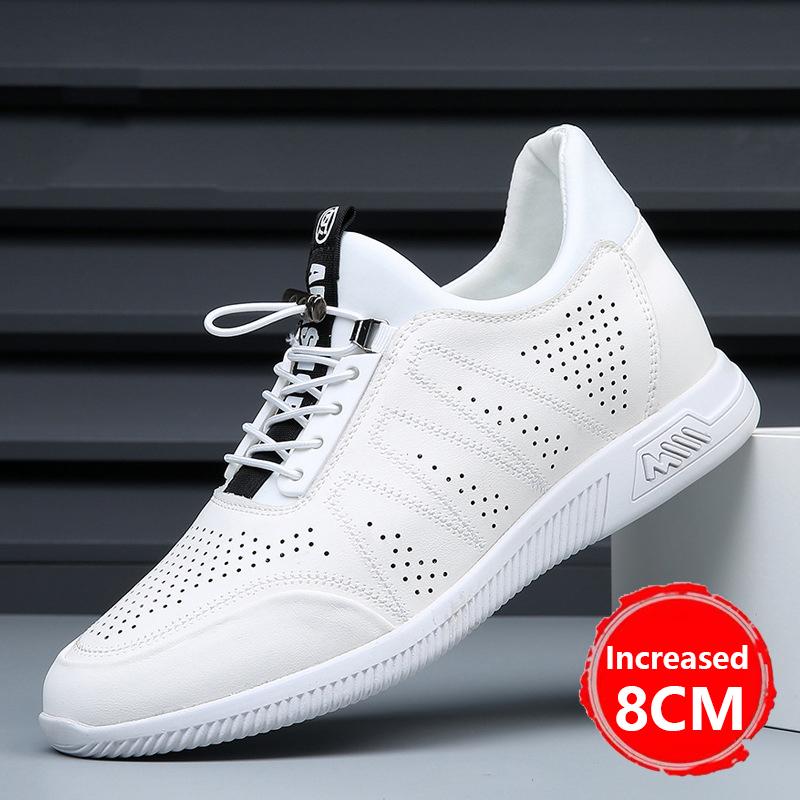 

Fashion Brand Leather Shoes for Men Designer Loafers High Quality Fashion White Men s Shoes Increase Height 8cm Comfortable Sports Shoes 45