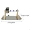 Bird And Parrot Playground, Feeder, Food Bowl, Practical Wooden Perch for