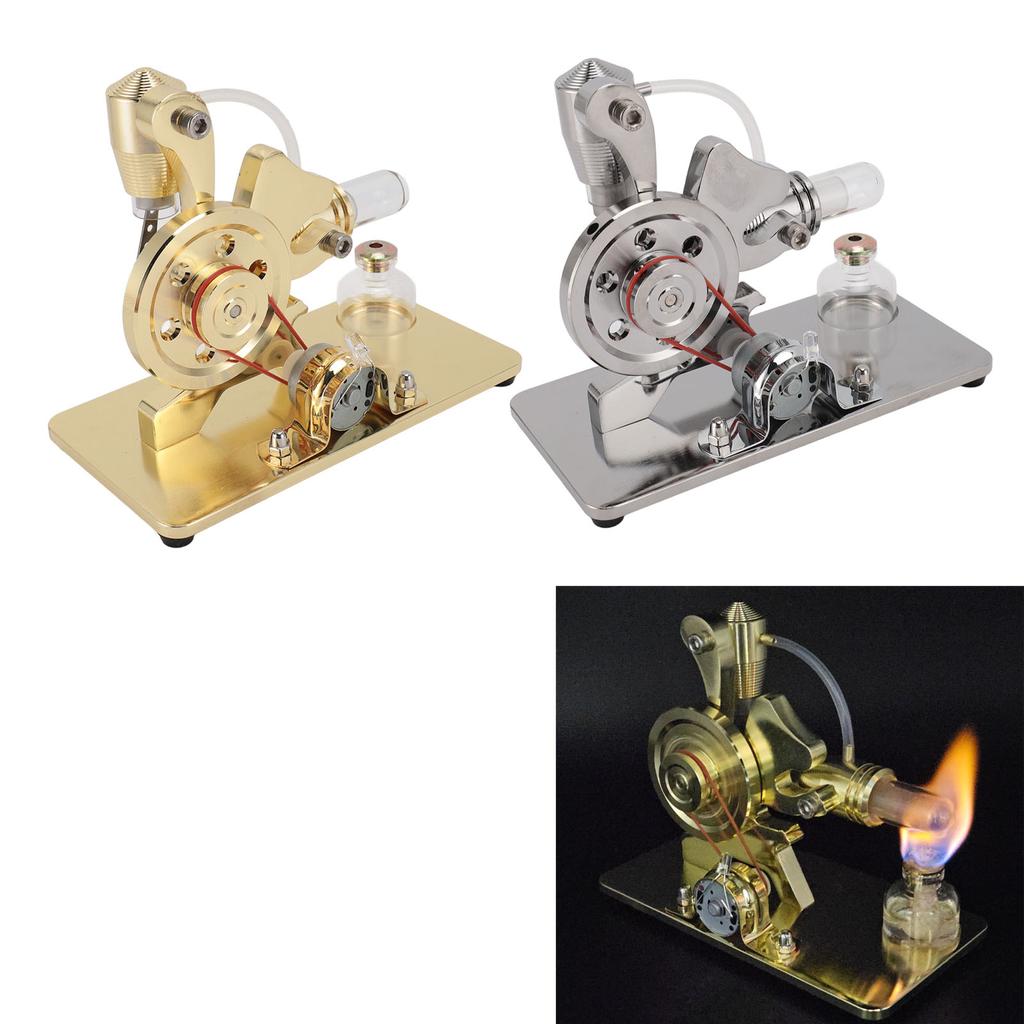Stirling Engine Motor Model Colorful LED Educational Electricity Power Generator Toy for Kids Adults