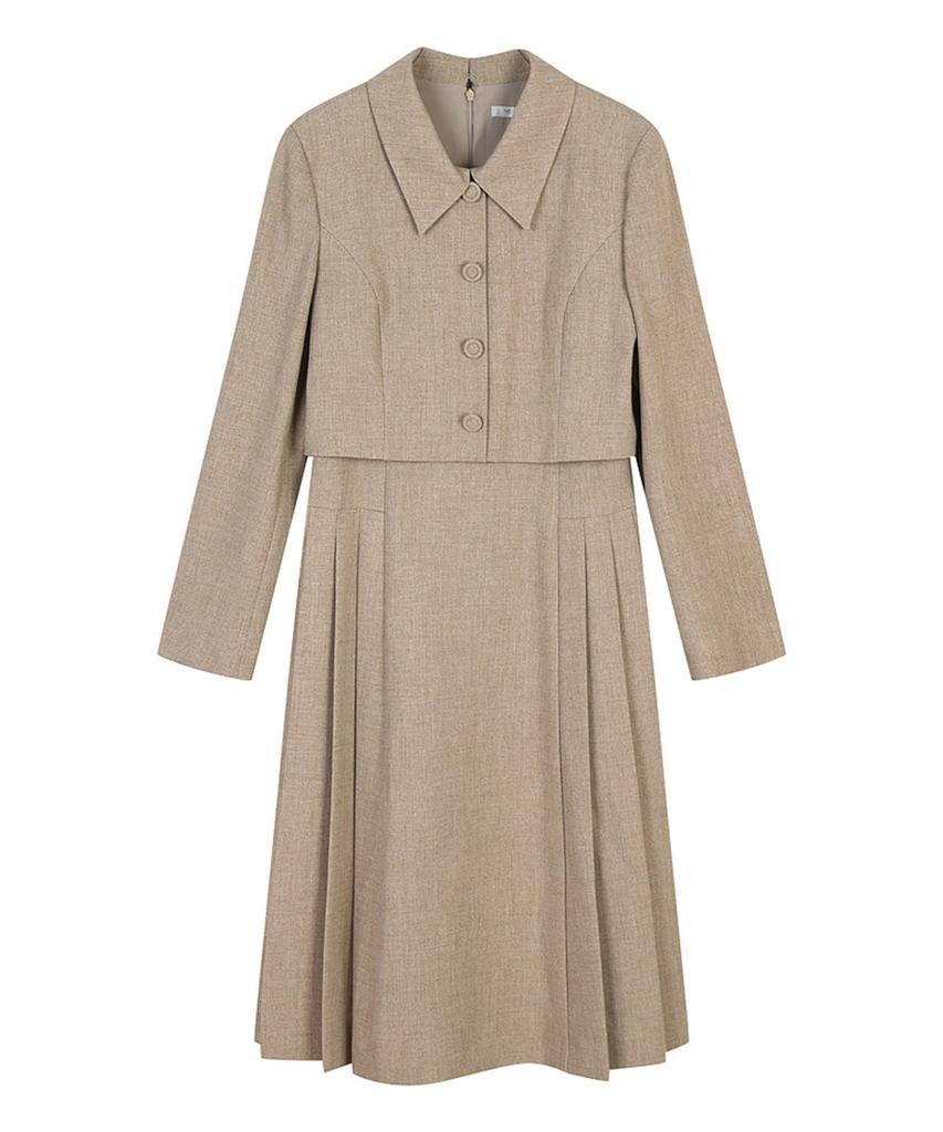 MESENSE Asymmetrical Pleated Collar Dress_Mb4Xopm110A