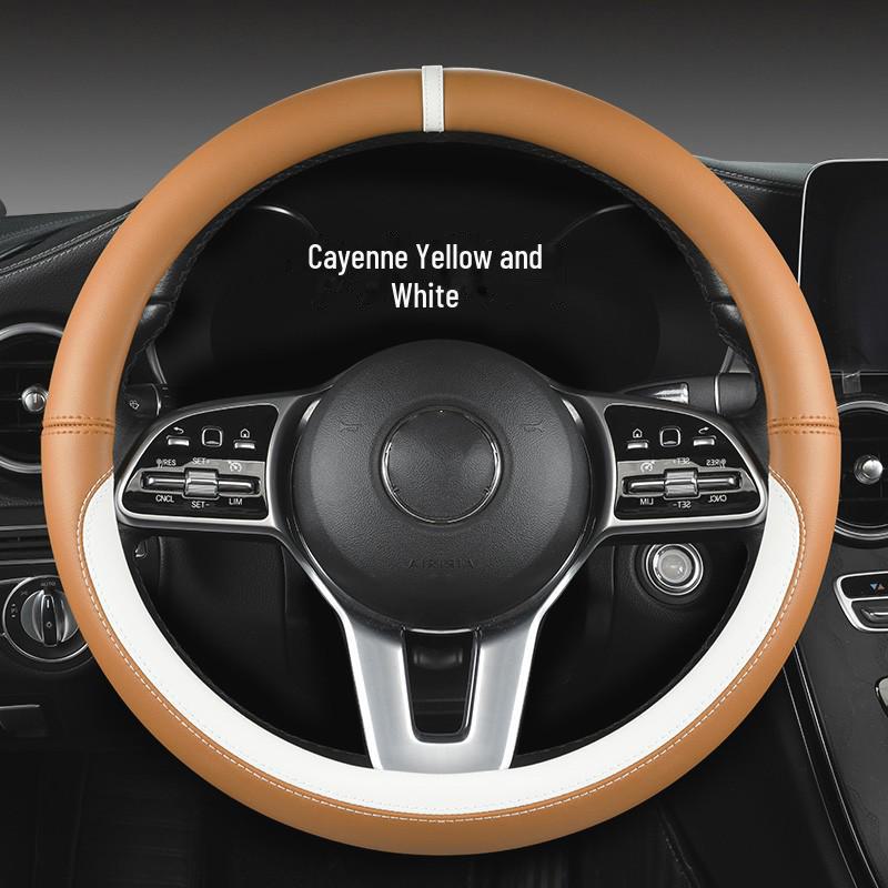 Panappi Cross-border Car Steering Wheel Cover In Various Colors for Medium-Sized Handles, Protects Car Steering Wheel from Wear and Tear.