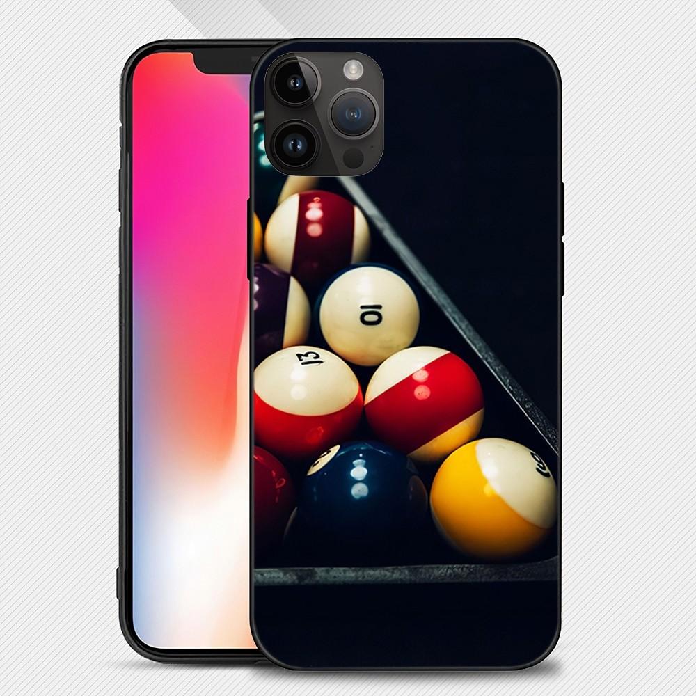 Billiards Snooker pool Phone Case iphone15 14 13 12 11 Pro Max Mini X 7 8 Soft Case