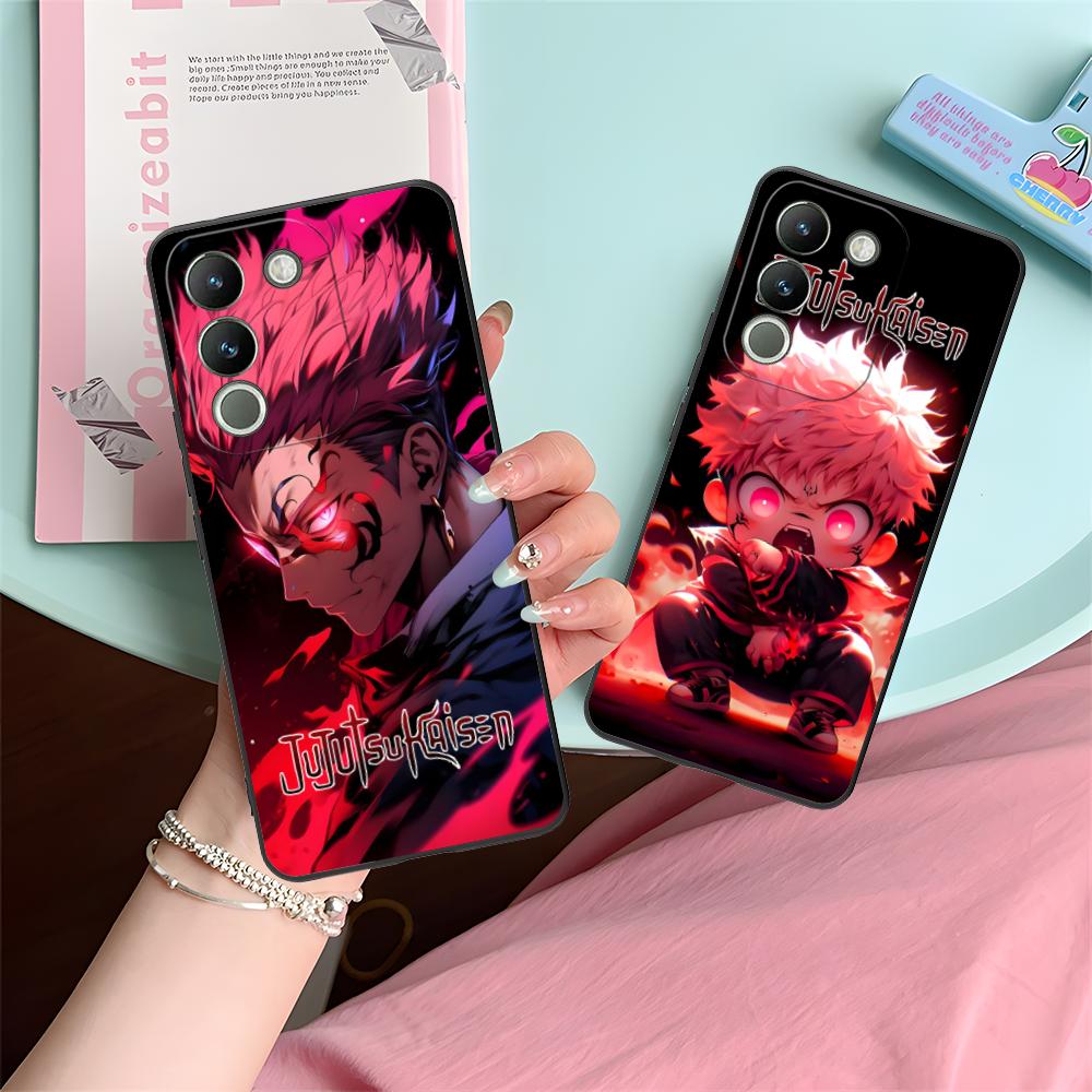 Jujutsu Kaisen Sukuna Mobile Phone Case for VIVO V60 V50 V40 V30 V29 V27 V25 V23 Pro Lite 5G Colorful Printing Cover Smartphone