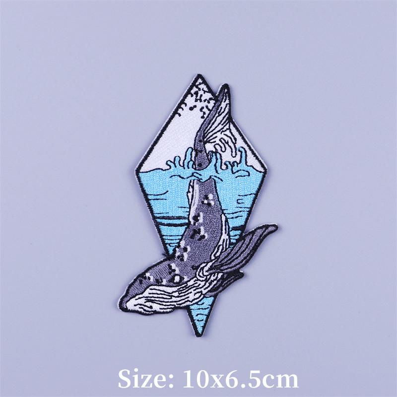 Adventure Camping Thermoadhesive Patches On Clothes DIY Mountain Beach Iron-on Patch For Clothing Travel Sunglasses Appliques