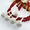 Myorenka Soka Gakkai Prayer Beads Black and Red PC 1 Shaku Medium Juzu Beads and Juzu Case Set with Odamaki Bonten SGI Prayer 0 Shaku Beads and White