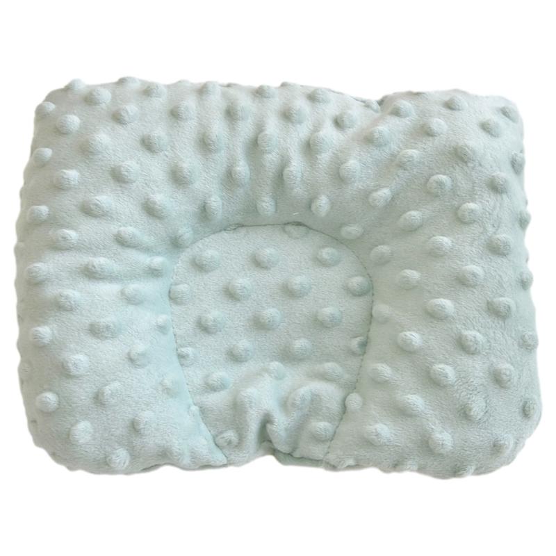 

Babies Calming Pillow Soft & Comfortable Sleep Support Cushion Head Support Mat with Dotted Backing for Restful Naptime зелений