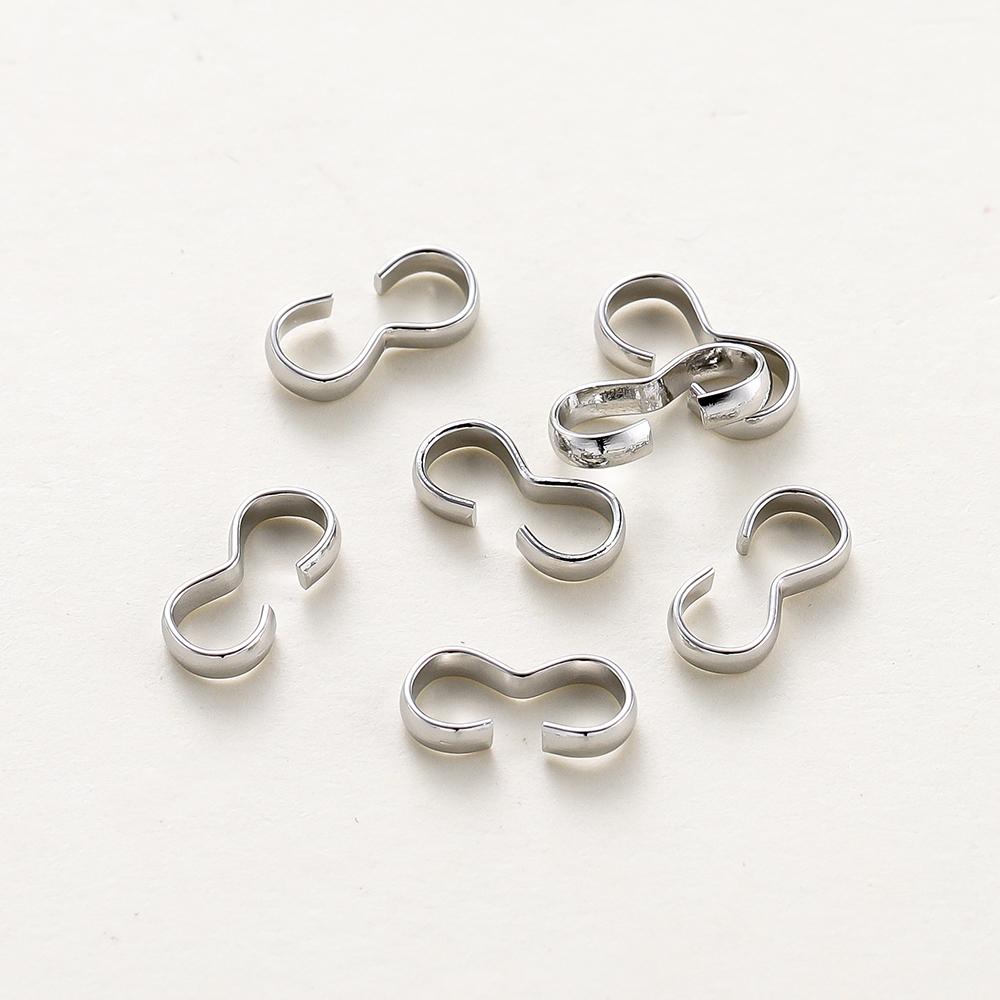 

100pcs/lot 4*8mm Necklace Opening Chain Connectors Charm Necklace Buckle Clasps For DIY Jewelry Making Pendant Accessories 4x8mm платиновый