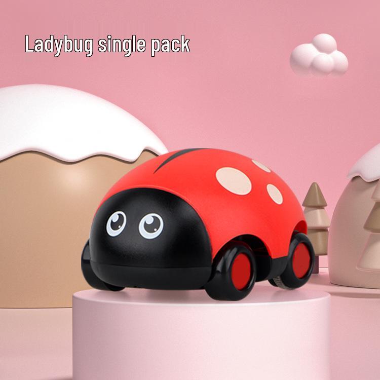 Игрушка машинка-божья коровка с инерционным механизмом для детей