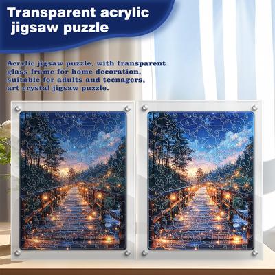 Night Scene Puzzle Ornament Acrylic Light-Transmitting Decorative Painting Original High-Difficulty Decompression Puzzle