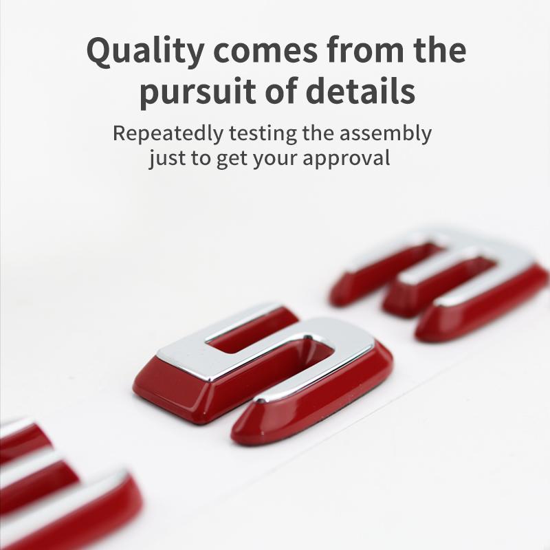 Suitable for Mercedes Benz rear letter sticker silver red version C63S GT63S S63LGLE53 SL63S modification W205 W206 C190 X290