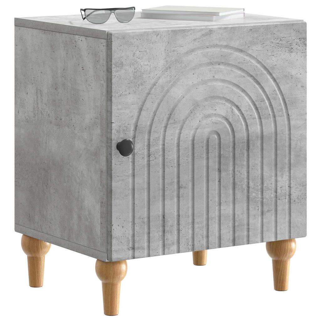 Nightstand Concrete Gray 43 x 34.5 x 50 cm Particleboard