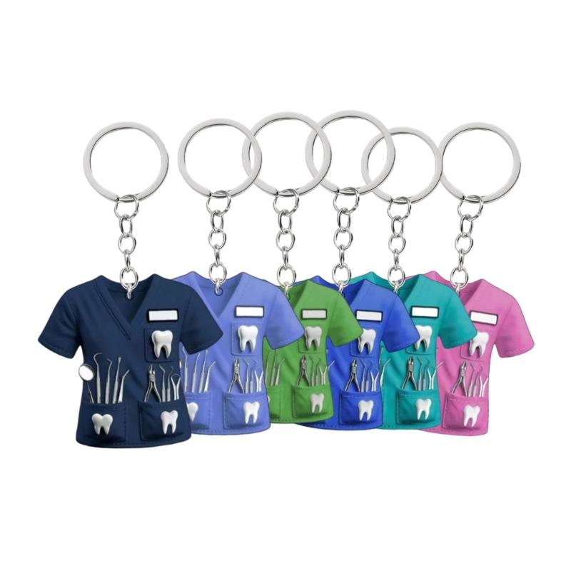 Profession Stylish Nurse Uniform Inspired Keychain Car Interior Decoration Multipurpose Gift for Healthcare Enthusiasts