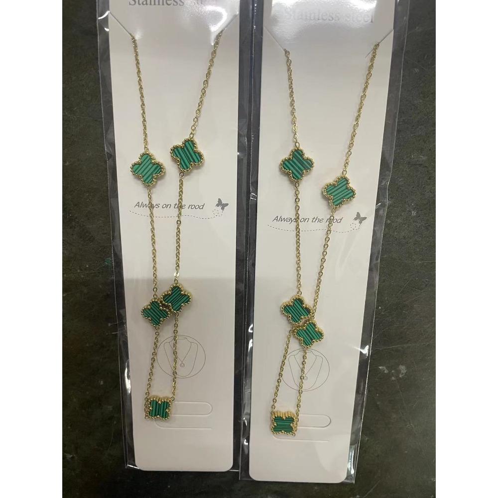 Four-leaf Clover Necklace Five-flower 18K Titanium Steel Fashionable and Versatile Temperament Senior Ladies Clavicle Chain