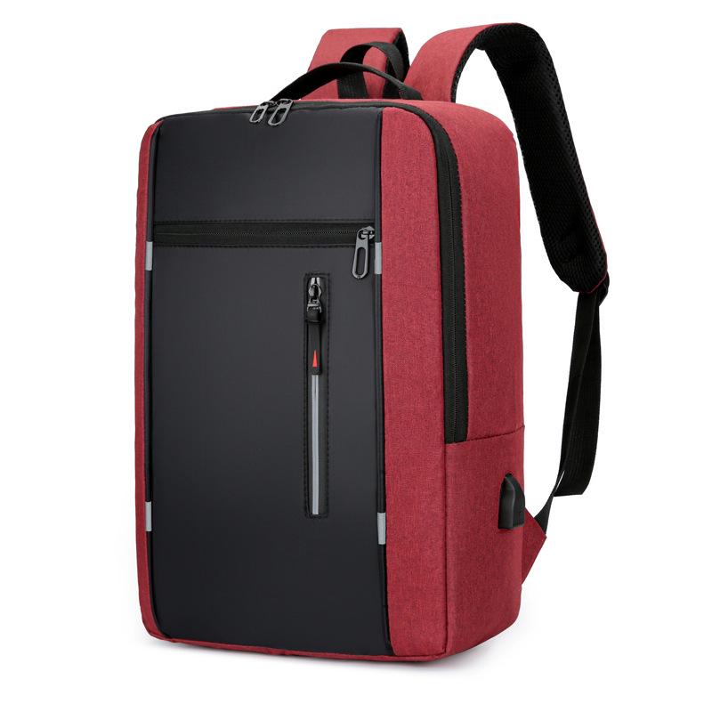High-end Men's 15-inch Multifunctional Business Backpack with USB and Logo Printing Option