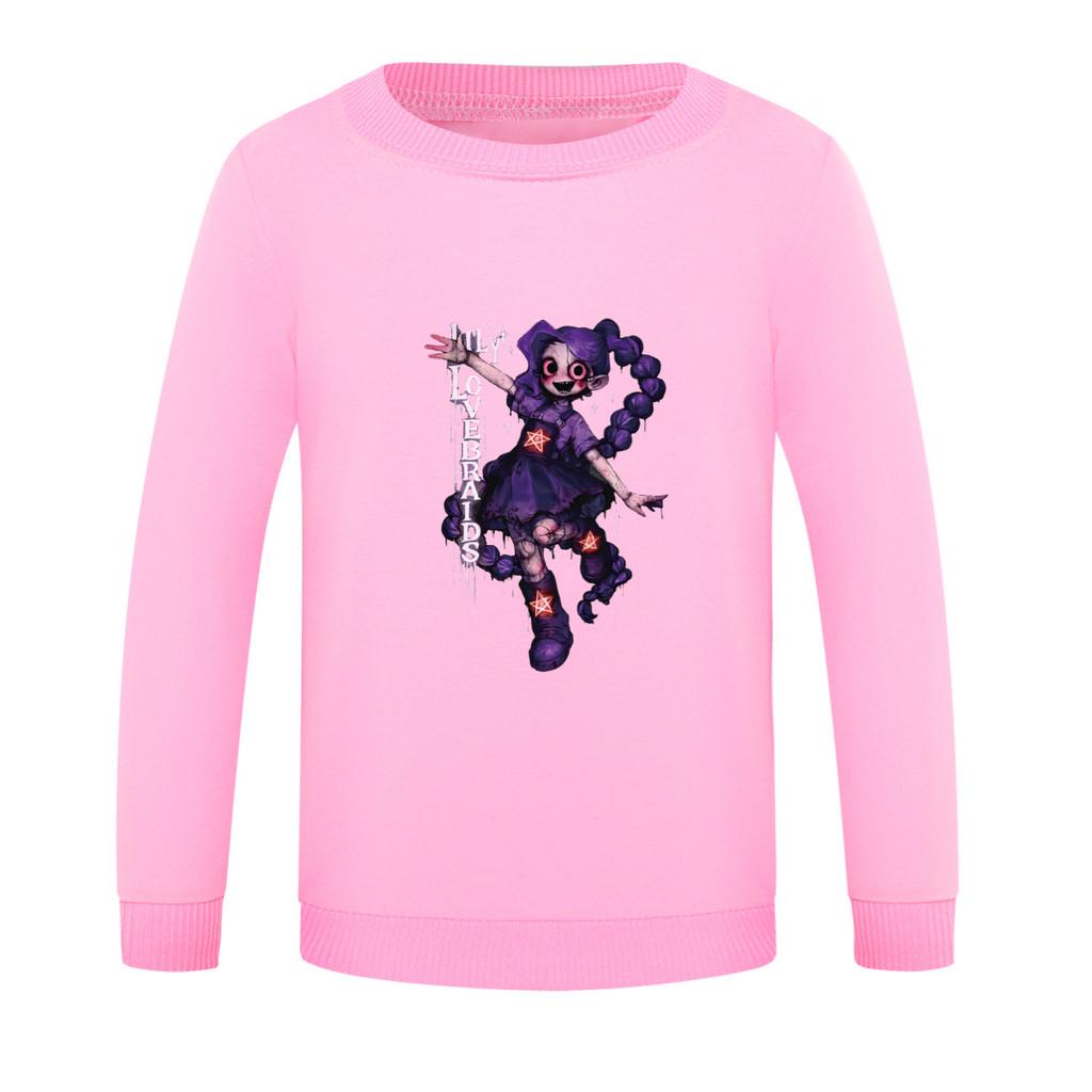 5583 Multi-color Girls Lily Lovebraids Printed Long Sleeves Sweatshirt Top