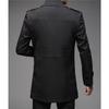 Quantum Windproof and Trench Solid Suitable for Business and Casual Stylish Korean Style for and Winter Dark A.E Men's Water-Repellent Coat, Color,