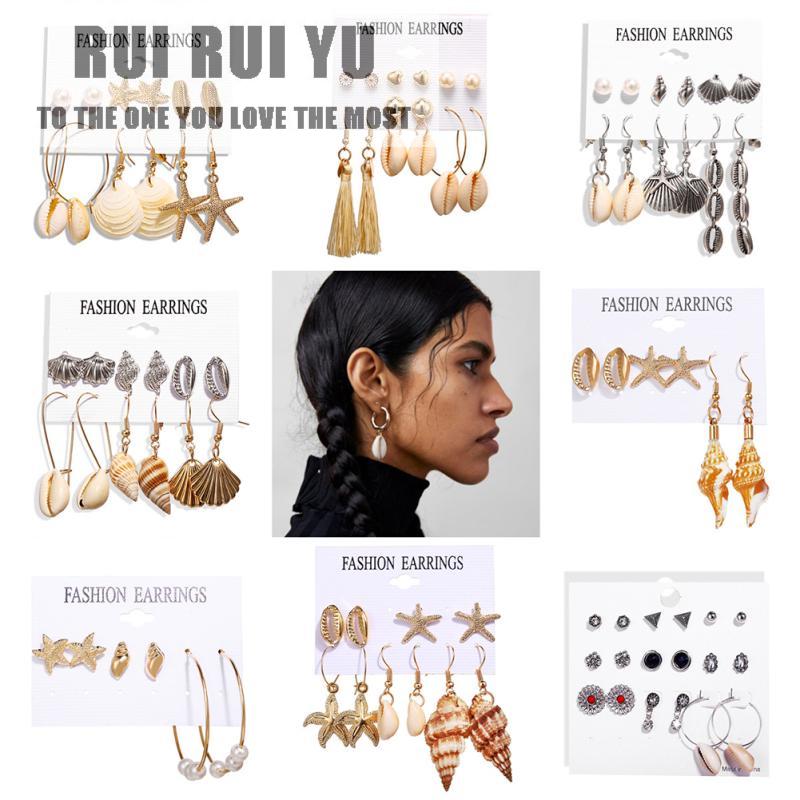 

RUI RUI YU Женские серьги-ракушки в стиле ретро, ​​модные длинные серьги с кисточками