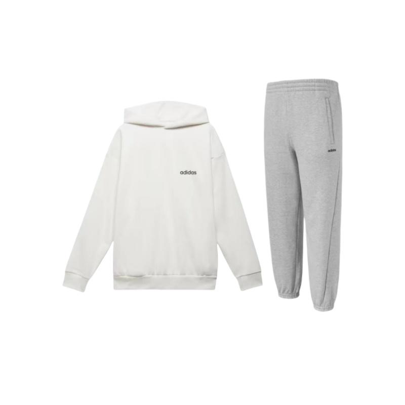

Adidas Minimalist Logo Letter Hoodie And Cuffed Knit Sweatpants Casual Sports Set Unisex Sweatshirt And Pants JX9404+IA3439 S