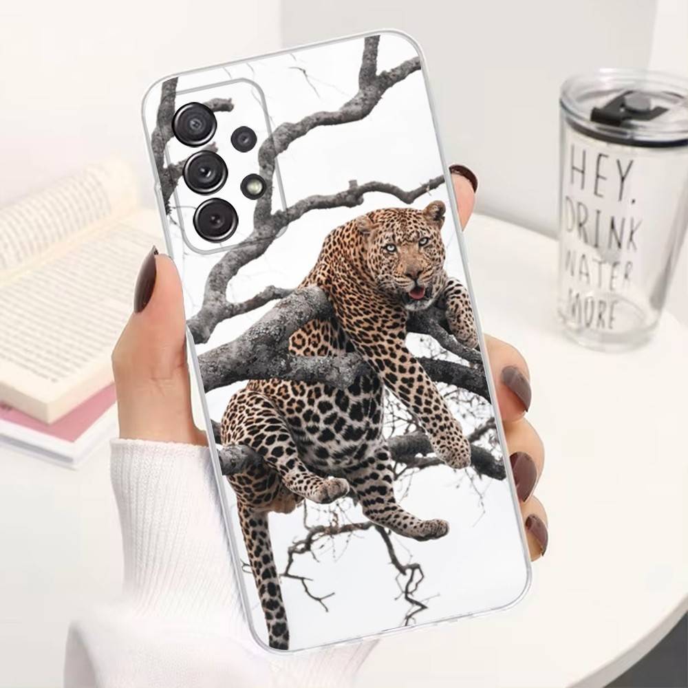

Крутой Леопард Для Samsung A51,30,71,S9,Ultra,Lite,S23,22,21,Plus,10,20,FE, Прозрачный, Силиконовый Чехол SamsungS24plus 5G