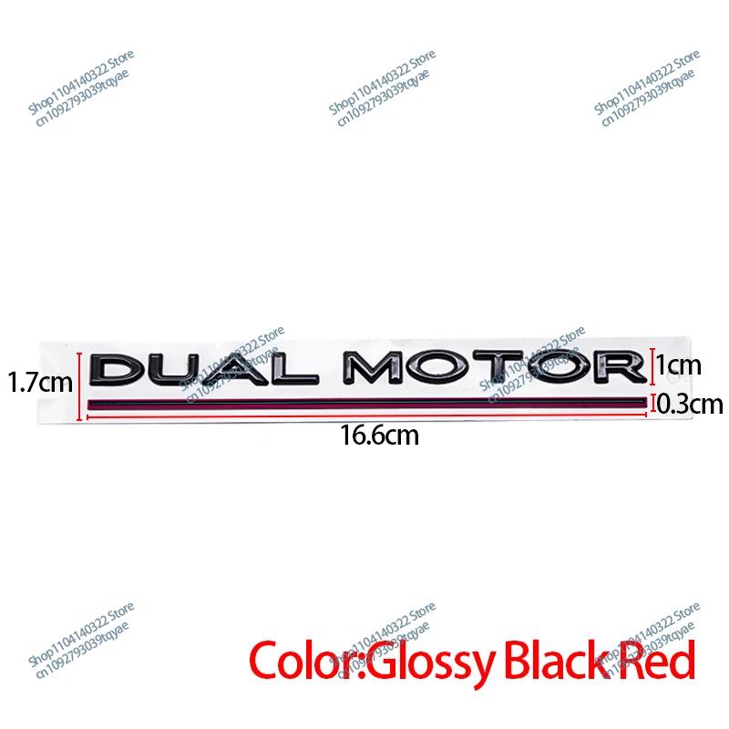 ABS SpaceX Dual Motor Sticker Fender Side Decal For Tesla Model Y S 3 X Letters Space Logo Rear Emblem Badge Trunk Accessories