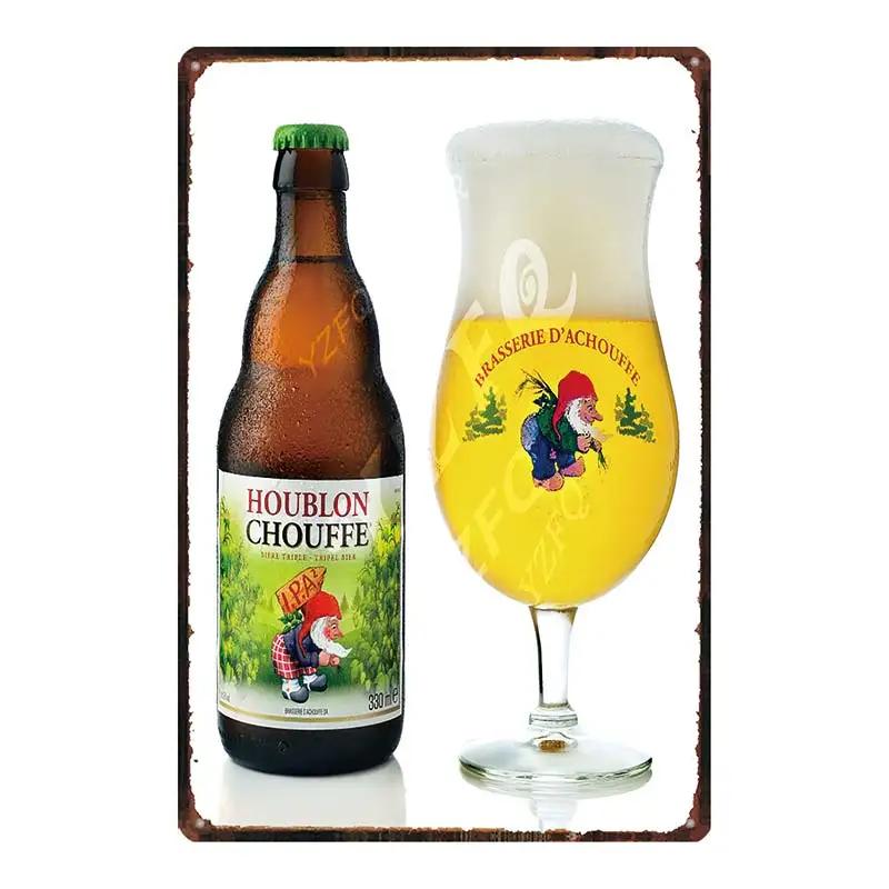 Chouffe Beer Retro Metal Tin Sig Vintage Plate Wall Pub Restaurant Bathroom Decorations For Home Art Decor Iron Poster DU-4910A