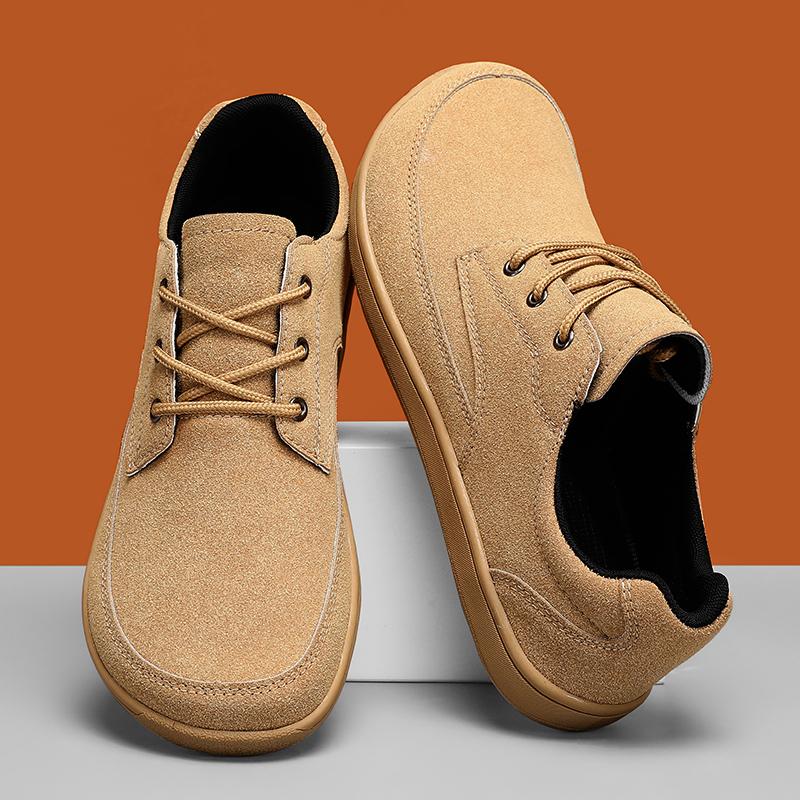 Scarpe da Uomo Scarpe Barefoot Larghe Per Uomo Minimaliste Divise Pelle Sintetica Vera Scarpe da Uso Quotidiano Traspiranti Scarpe Nere Scarpe da Passeggio Sportive
