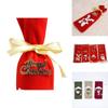 Festive Santa Wine Bottle Bag Cover For Merry Christmas Dinner Party Decor