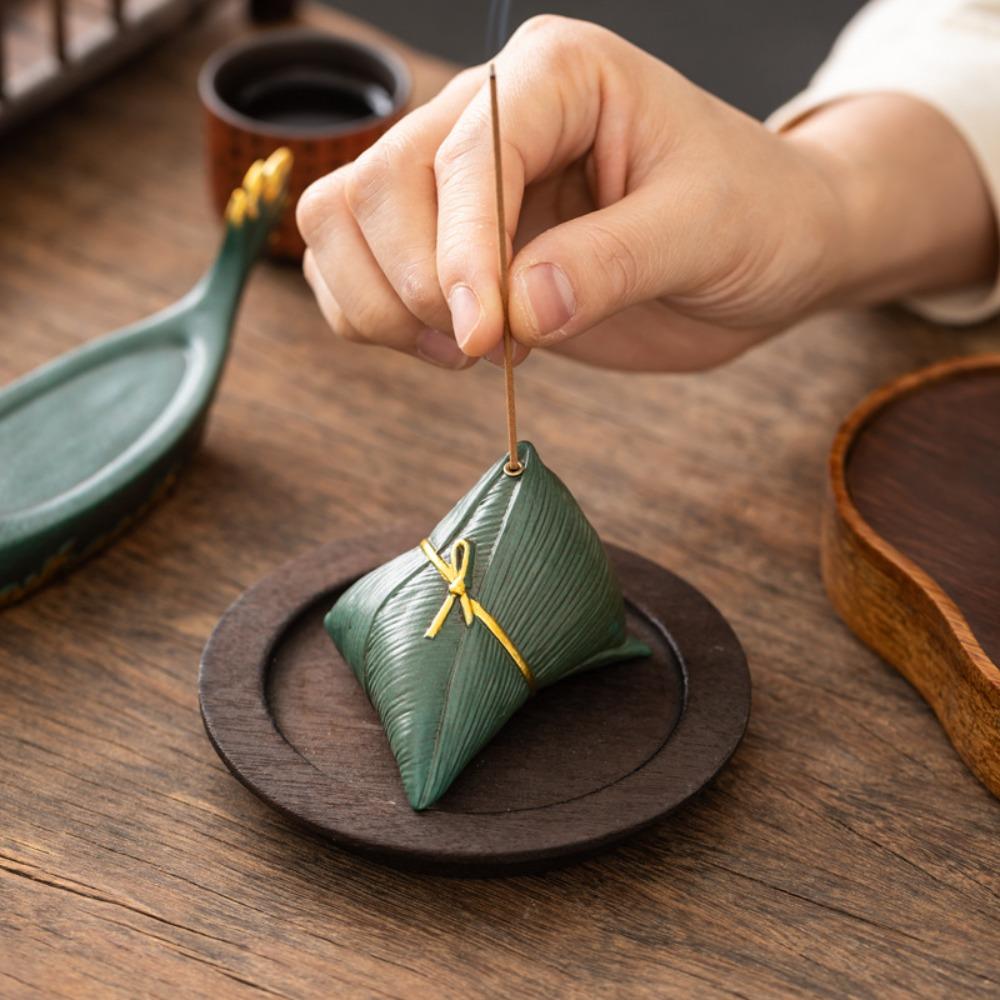 

Реалистичная курильница Zongzi, керамическая подставка для благовоний в китайском стиле, креативная курильница для офиса зелёный