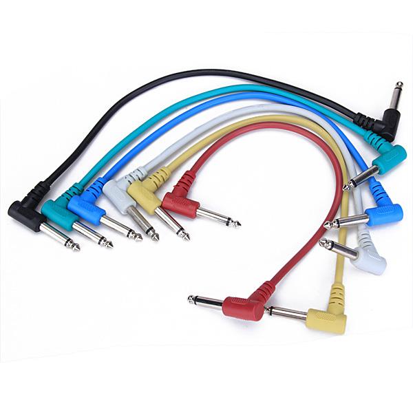 2x pack of 6pc electric Guitar Patch Cable Effects Pedal