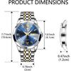 Xqiyi Men S Waterproof Analog Quartz Watch Blue Day Date buSineSS Blue Dial