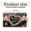2D Printing Rose Gold Glitter Backdrop, Black Happy Birthday Party Decoration Background