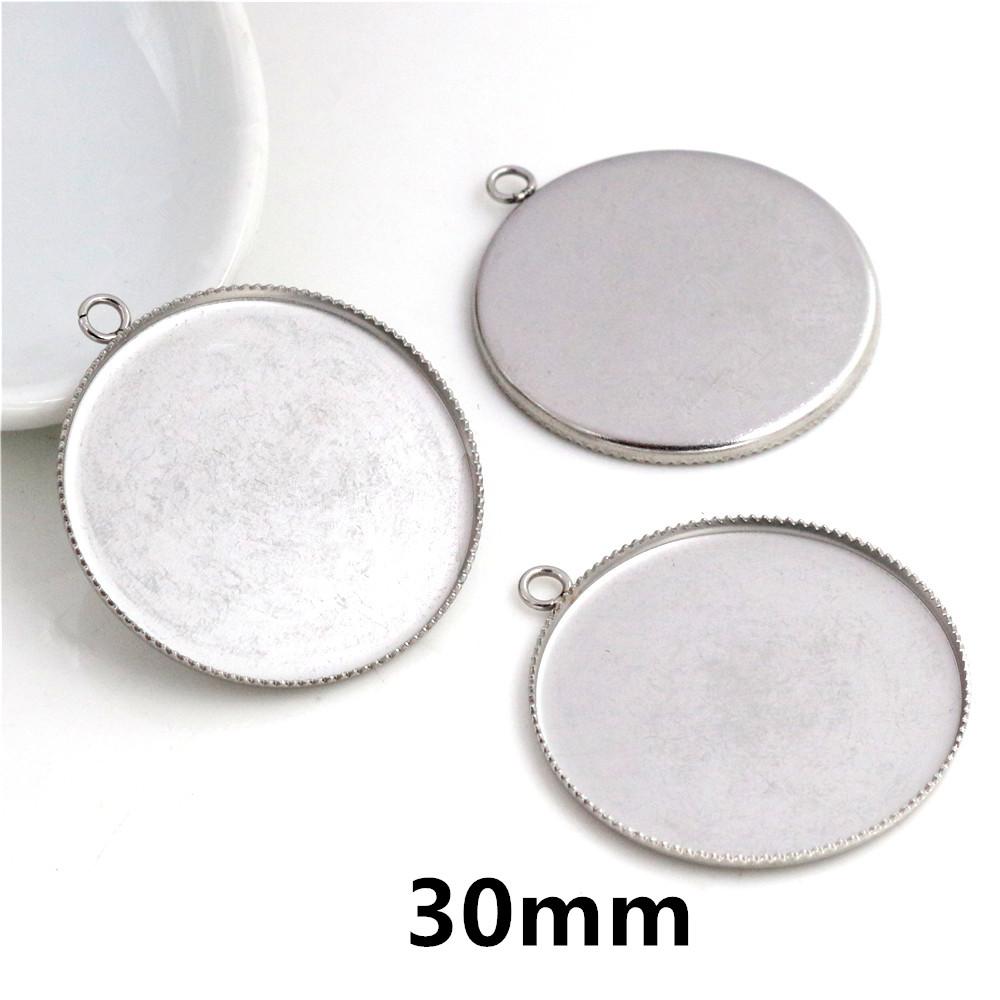  10pcs 18x25mm/13x18mm/25mm/30mm Inner Size Stainless Steel Simple Pendant Cabochon Base Base Setting Tray DIY Jewelry Findings