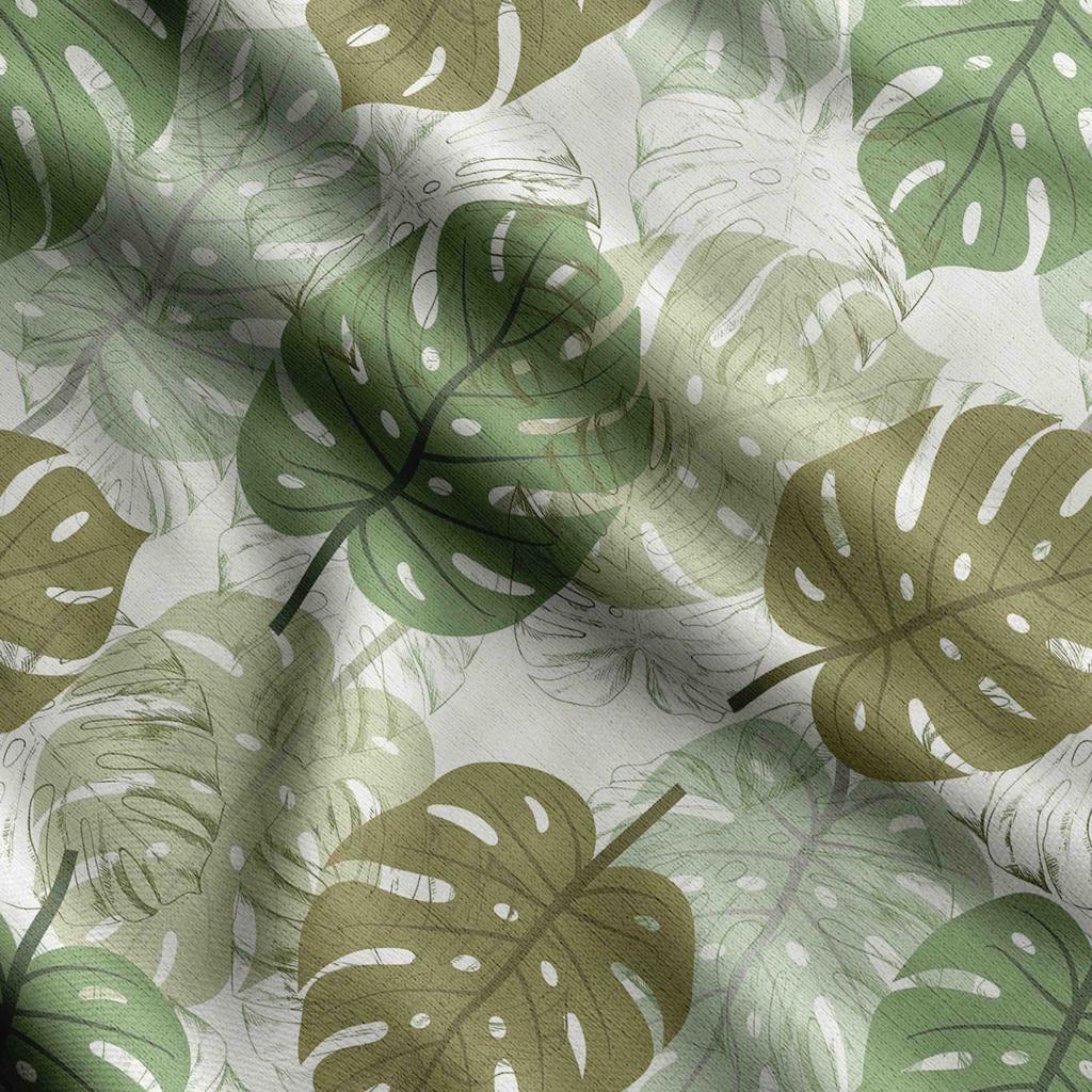 Soimoi Imprimare cu frunze, bumbac Cambric, țesătură de matlasare vândută pe oarde 42 inch lățime, țesătură de bumbac de greutate medie,