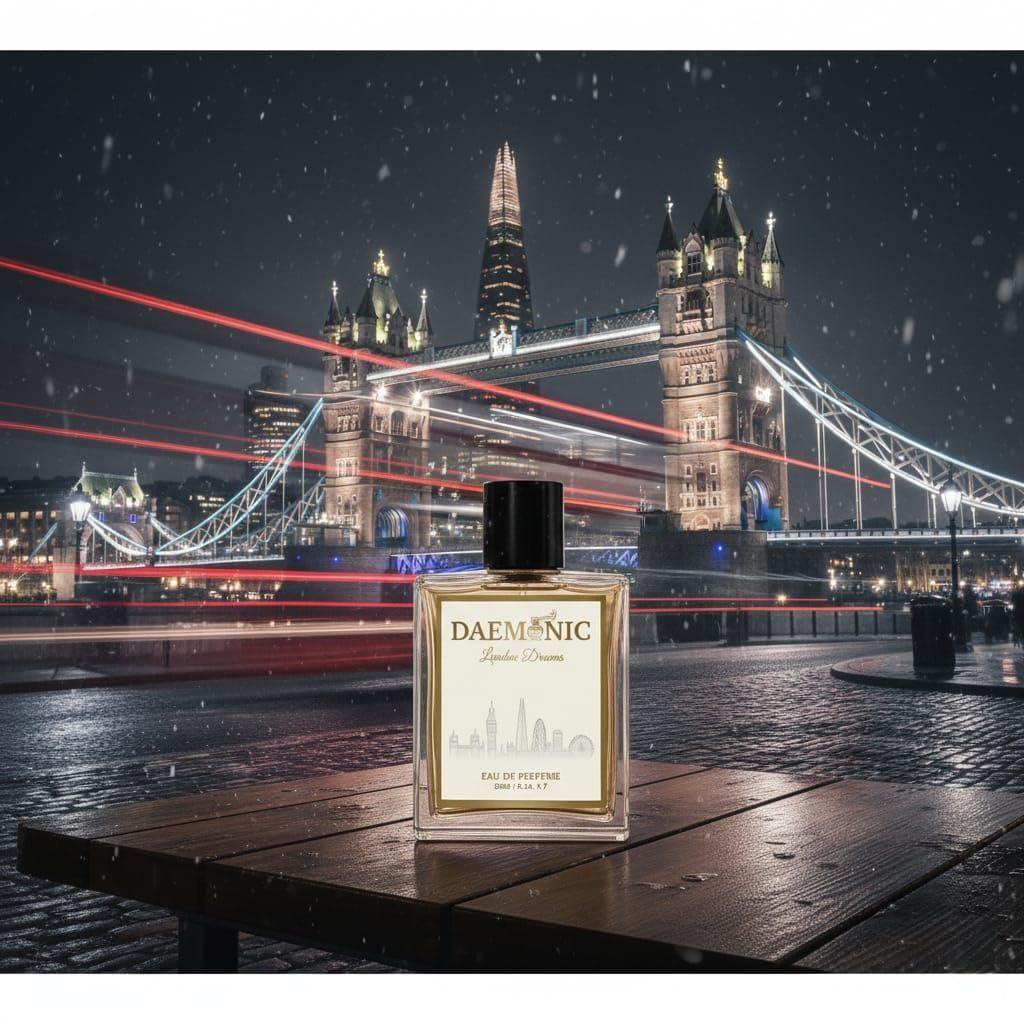 Daemonic London Dreams Eau De Parfum | Fresh & Elegant Long Lasting Unisex Perfume for Men & Women | Modern Woody–Floral Luxury Fragrance