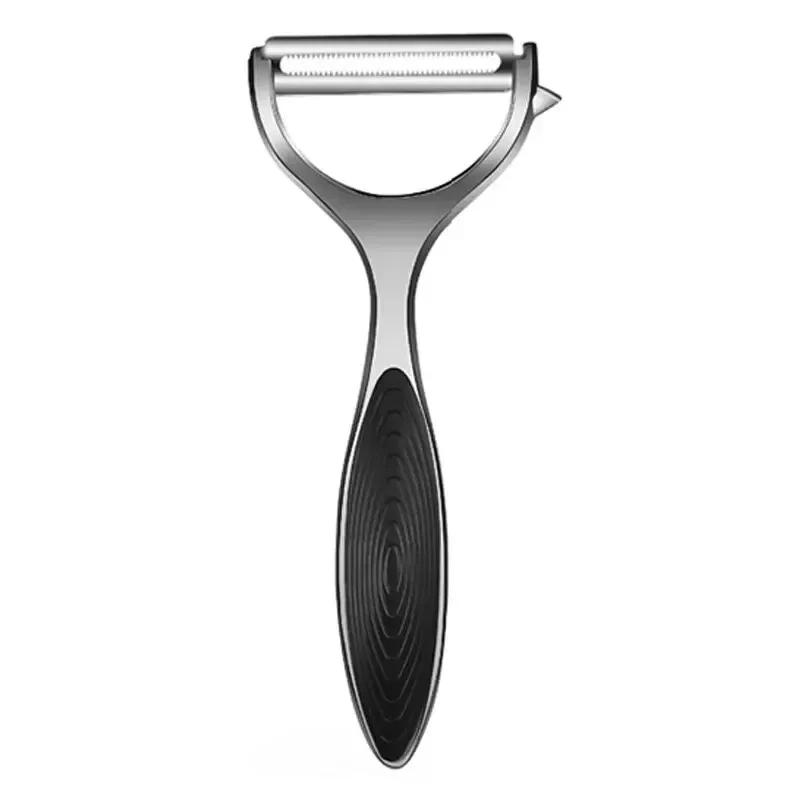 Stainless Steel Vegetable Peeler Ergonomic Multi-Function Kitchen Tool for Potato Carrot Fruit with Non-Slip Grip Durable Blade