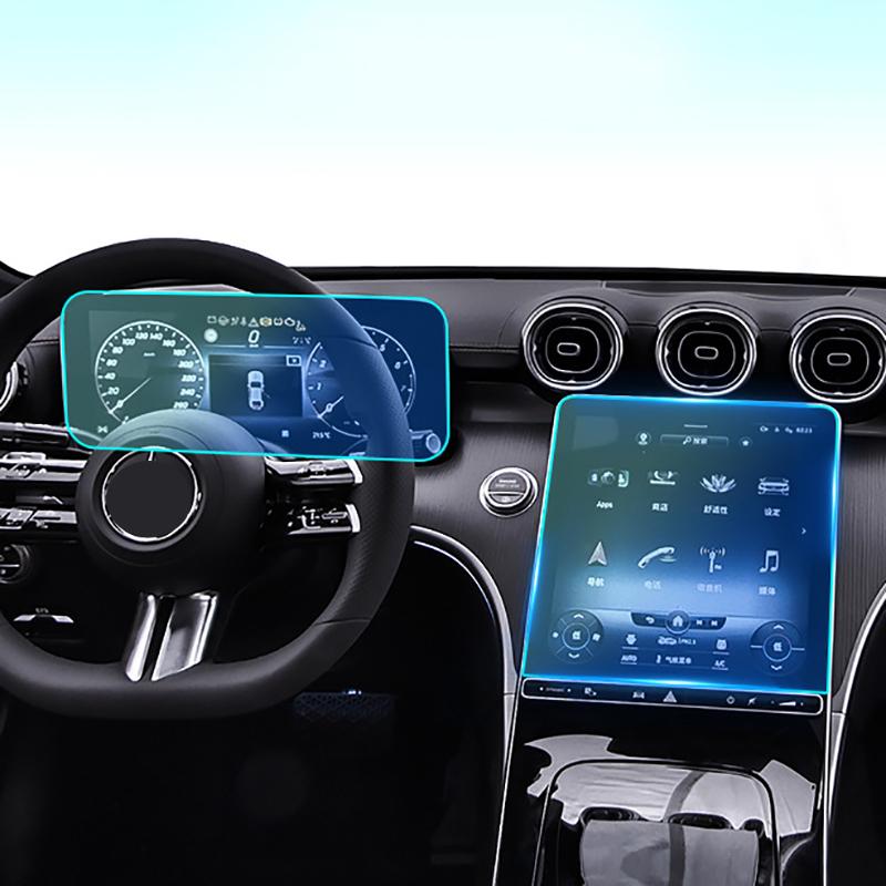 Car GPS Navigation Dash Board Screen Tempered Glass Protective Film 11.9inch+12.3inches For Mercedes Benz C-Class W206