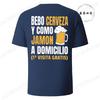 Mens Funny Beer Print TShirt Casual Short Sleeve Tee with Spanish Quote He Cerrado Más Bares Daily Fashion Top for Men BR02