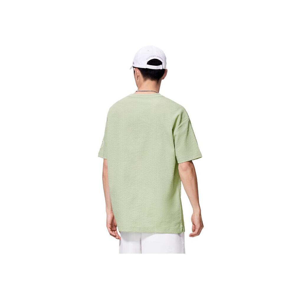 Li-Ning Antibacterial UV Protection Round Neck Pullover Letter Short Sleeve T-Shirt Unisex Tops ATSS417-5