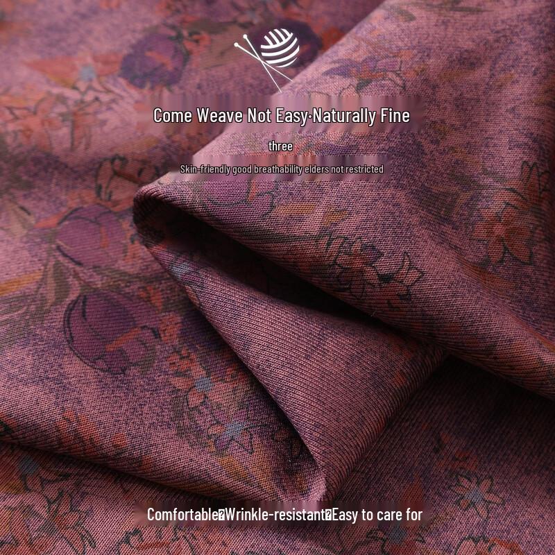 Women's Elegant Floral Button-Down Blouse for Mature Women