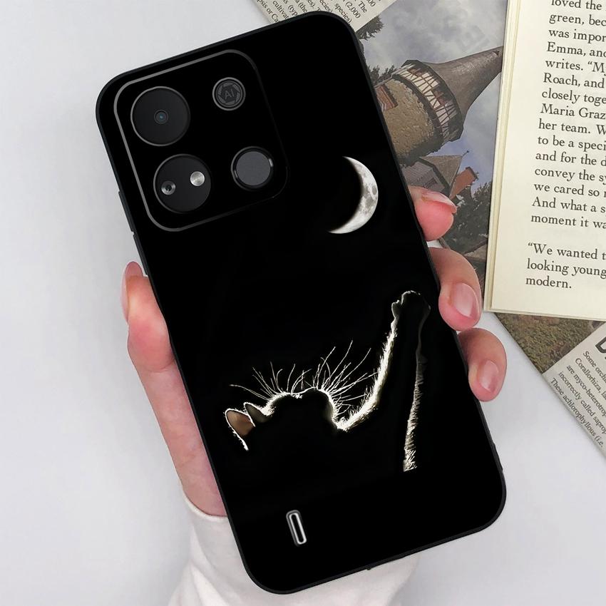 For Itel A04 A05s A16 A18 A23 A25 A26 A17 A33 A56 Phone Case Pretty Bow Pattern Fashion Shell Matte Silicone Anti Drop Protective Covers For Itel Capa