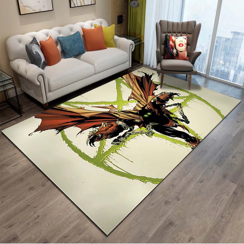 15 Size Spawn Movie Demon Pattern Carpet Rug for Bedroom Living Room Floor Rug Children Play Floor Mat Outdoor Rug Home Decor