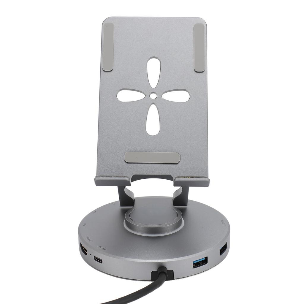 10 in 1 USB C HUB Stand Rotatable Type C Tablet Stand with 4k HD Multimedia Interface USB C 2.0 3.0