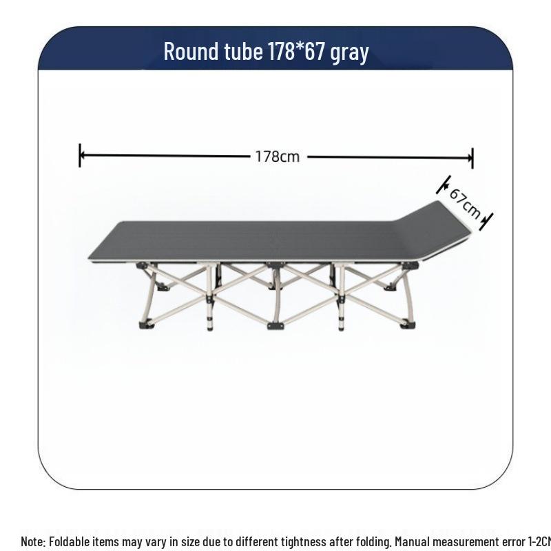 Folding Military-Style Single Recliner Bed for Outdoor or Office Use