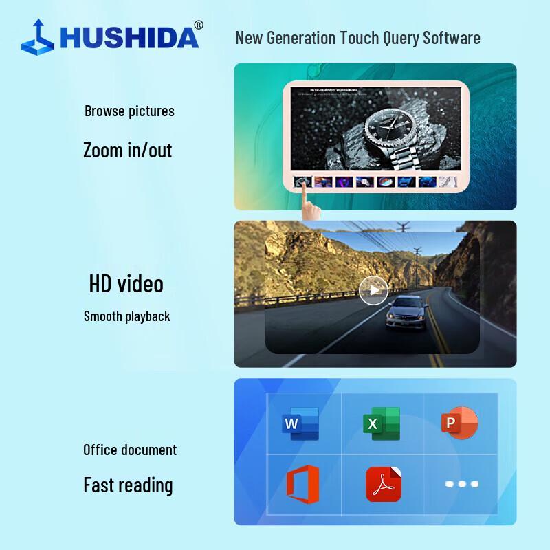 HUSHIDA 43-inch Wall-mounted Touch Screen All-in-One PC